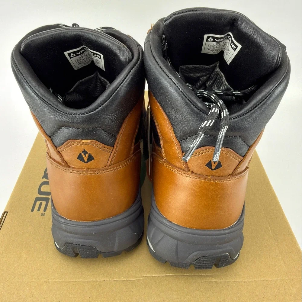 Vasque St Elias FG GTX Gore-Tex Mens Hiking Boots Cognac Size 8 Wide NIB 7146